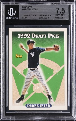 1993 TOPPS #98 DEREK JETER ROOKIE RC BGS 7.5