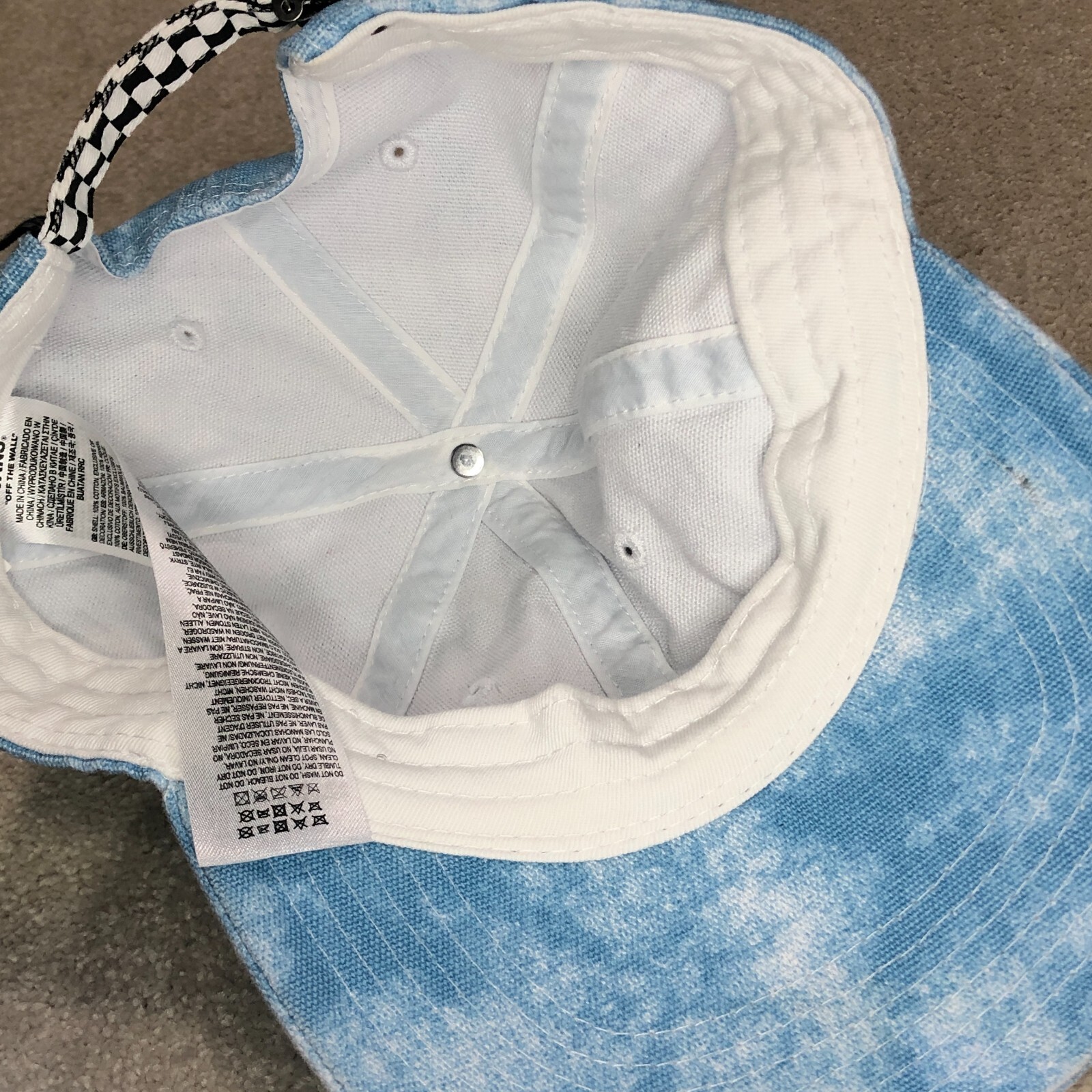 VANS Strapback Hat Cap Blue Clouds - image 7