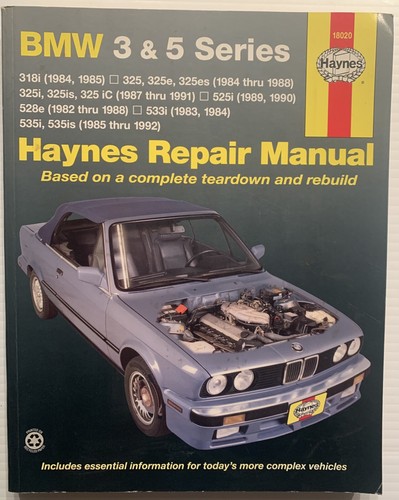 1982 1983 1984 1985 1986 1987 1988 1990 1991 1992 BMW 3 5 SERIES REPAIR MANUAL - Picture 7 of 13