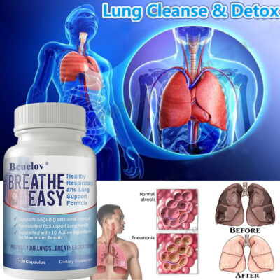 Breathe Easy - Respiratory Support, Promotes Lung Health 120 Capsules