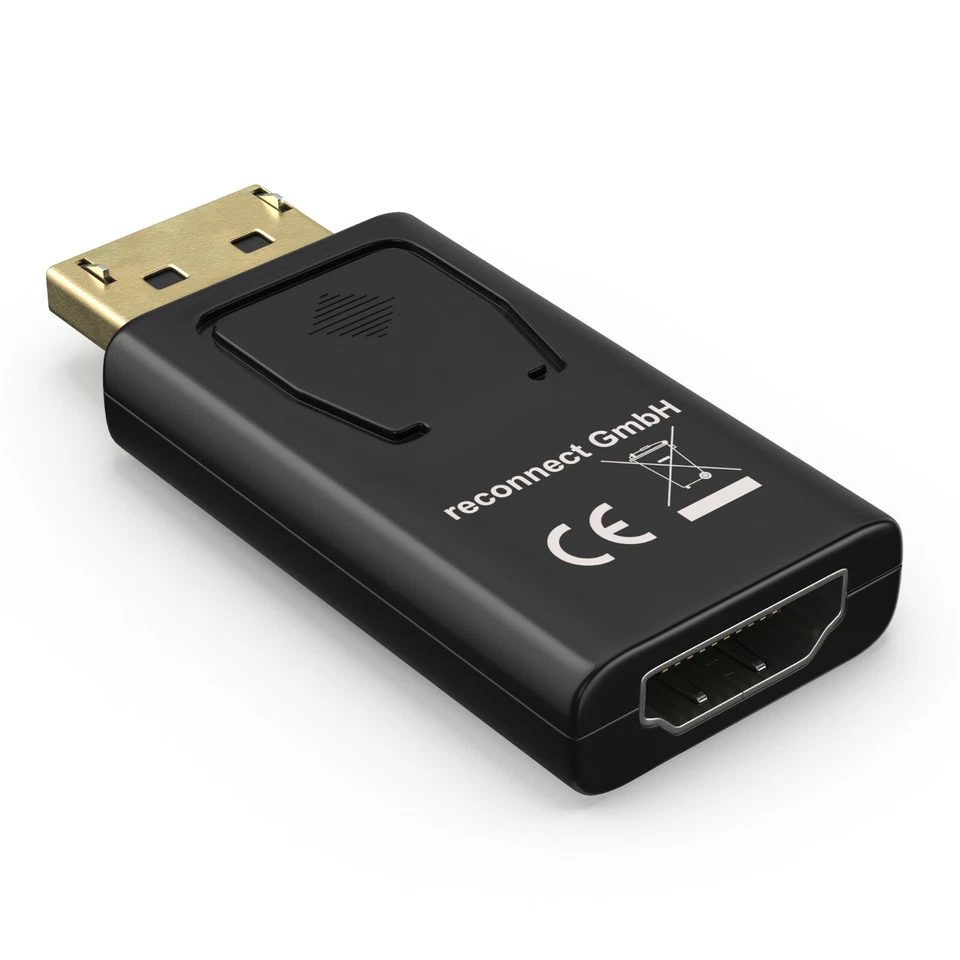 4K DP Displayport HDMI Adapter mit Audioübertragung 2160P 4096x2160 Goldkontakte - Bild 2 von 4
