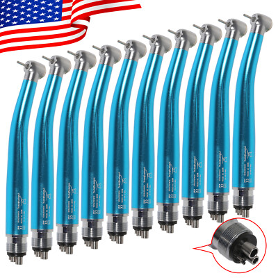 10*USA NSK PANA MAX Style Dental High Speed Turbine Handpiece Push 4 Hole Black