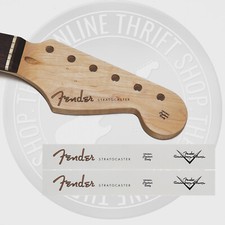 Fender Strat Waterslide Guitar Neck Headstock Decals with CS Logo Set of 2 
