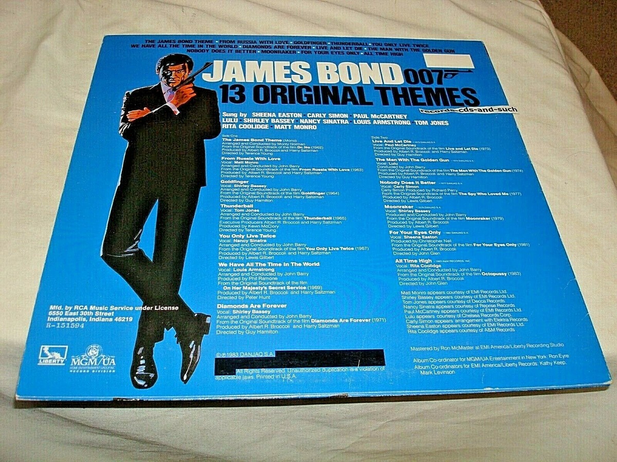 JAMES BOND 007 13 ORIGINAL THEMES-CARLY SIMON/PAUL McCARTNEY.VG