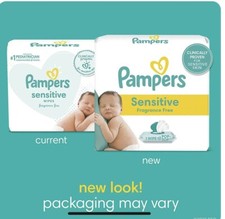 PampersSensitive Water Based 4pack Of Wipes Unscented BabyDiaper WipesFREE SHIP 