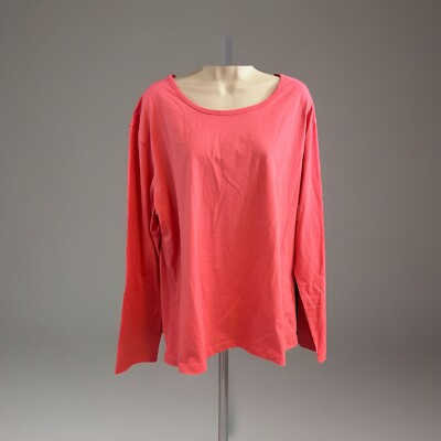 SEVENTH AVE Long Sleeve CLASSIC Top-Plus Size 2X-100% Cotton-Soft & Warm-XC