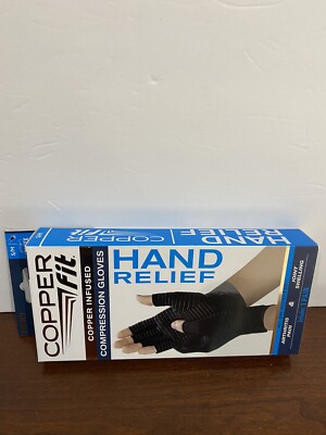 Copper Fit Hand Arthritis Compression Glove - Black, S/M (CFRRGL-SM12)