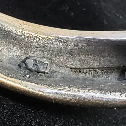 Egyptian Bedouin Tribal Style Silver Heavy Metal Bracelet Cuff 6.5" Stamped 925 - Picture 9 of 11