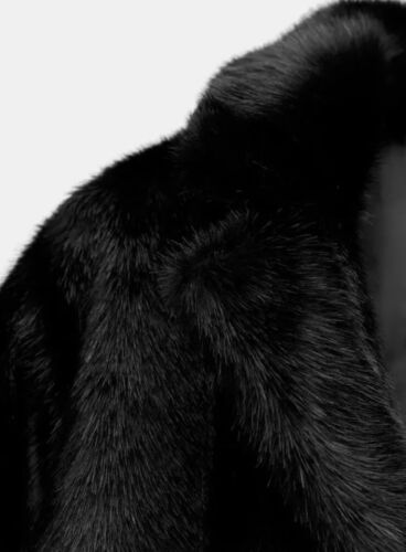 ZARA BLACK LONG FAUX FUR COAT NEW FW24/25 SIZE L 2969/255 BLOGGERS - Picture 8 of 9