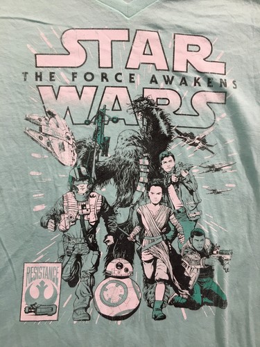 STAR WARS The Force Awakens Resistance Green Jersey T-Shirt Sz.XL - 第 2/3 張圖片