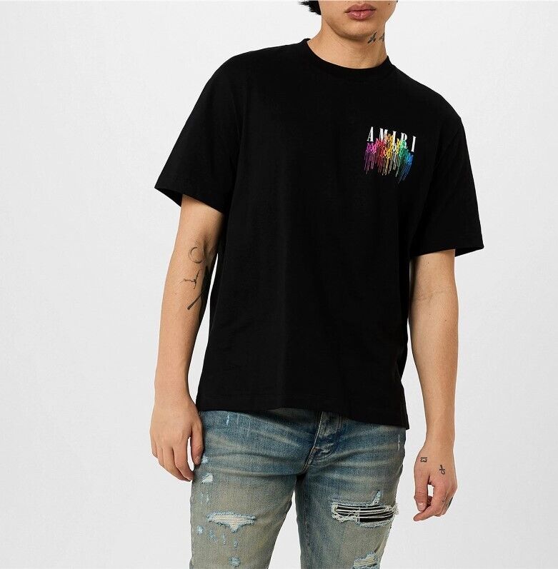 RRP$280 AMIRI PAINT DRIP TEE SN42 Drip Cotton Jersey T-Shirt RRP$280 AMIRI PAINT DRIP TEE SN42 Drip Cotton Jersey T-Shirt