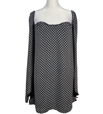 olivaceous off the shoulder dress Olivaceous Women's Blk Print w/White Daisy's Off-Shoulder Mini-Dress M