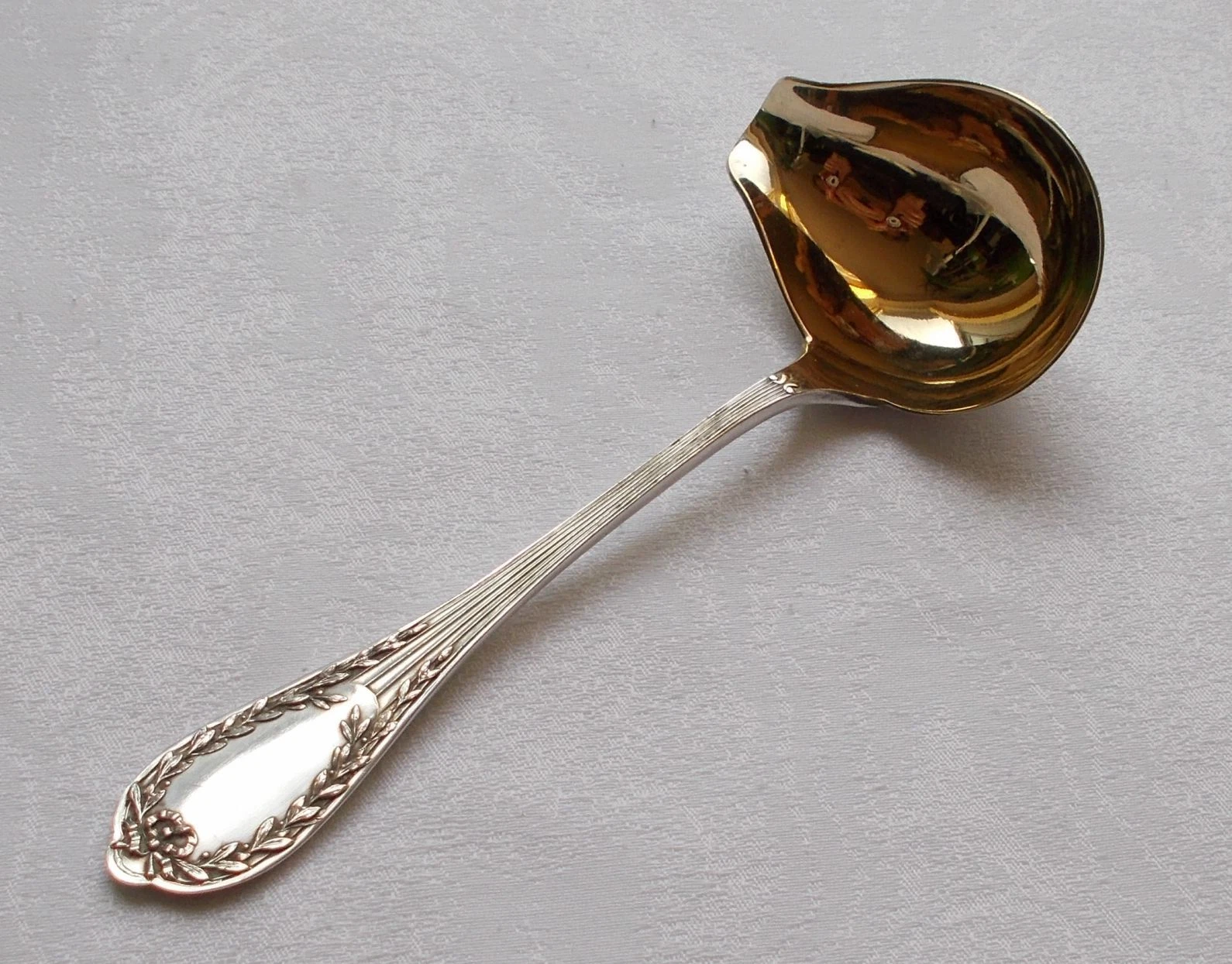 *RAR* Fantastic sauce ladle Empire Style in 84 silver Russia соусная ложка Ампир