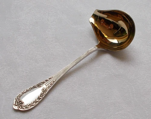 *RAR* Fantastic sauce ladle Empire Style in 84 silver Russia соусная ложка Ампир