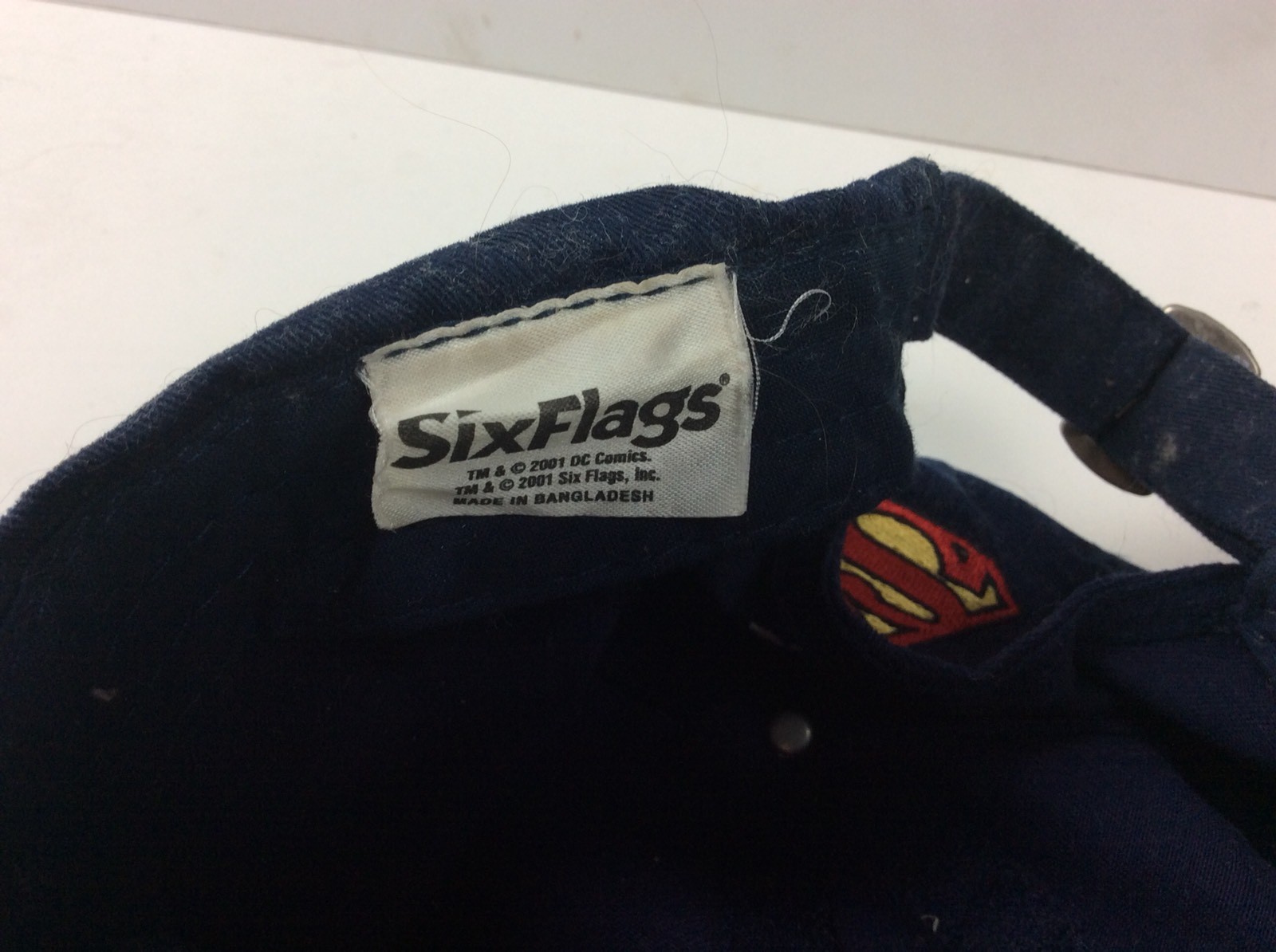 Superman Dc Comics Six Flags Hat Adjustable Baseb… - image 4