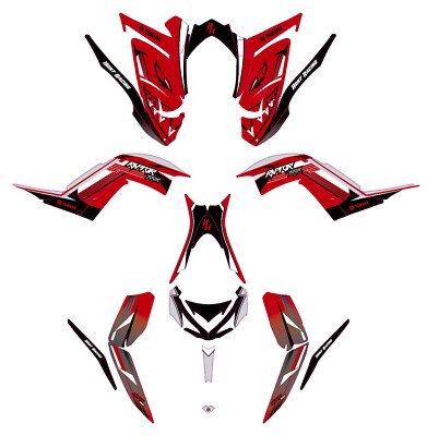 Fits Yamaha Raptor 700R Graphics Kit 2013 TO 2024 decal KIT stickers