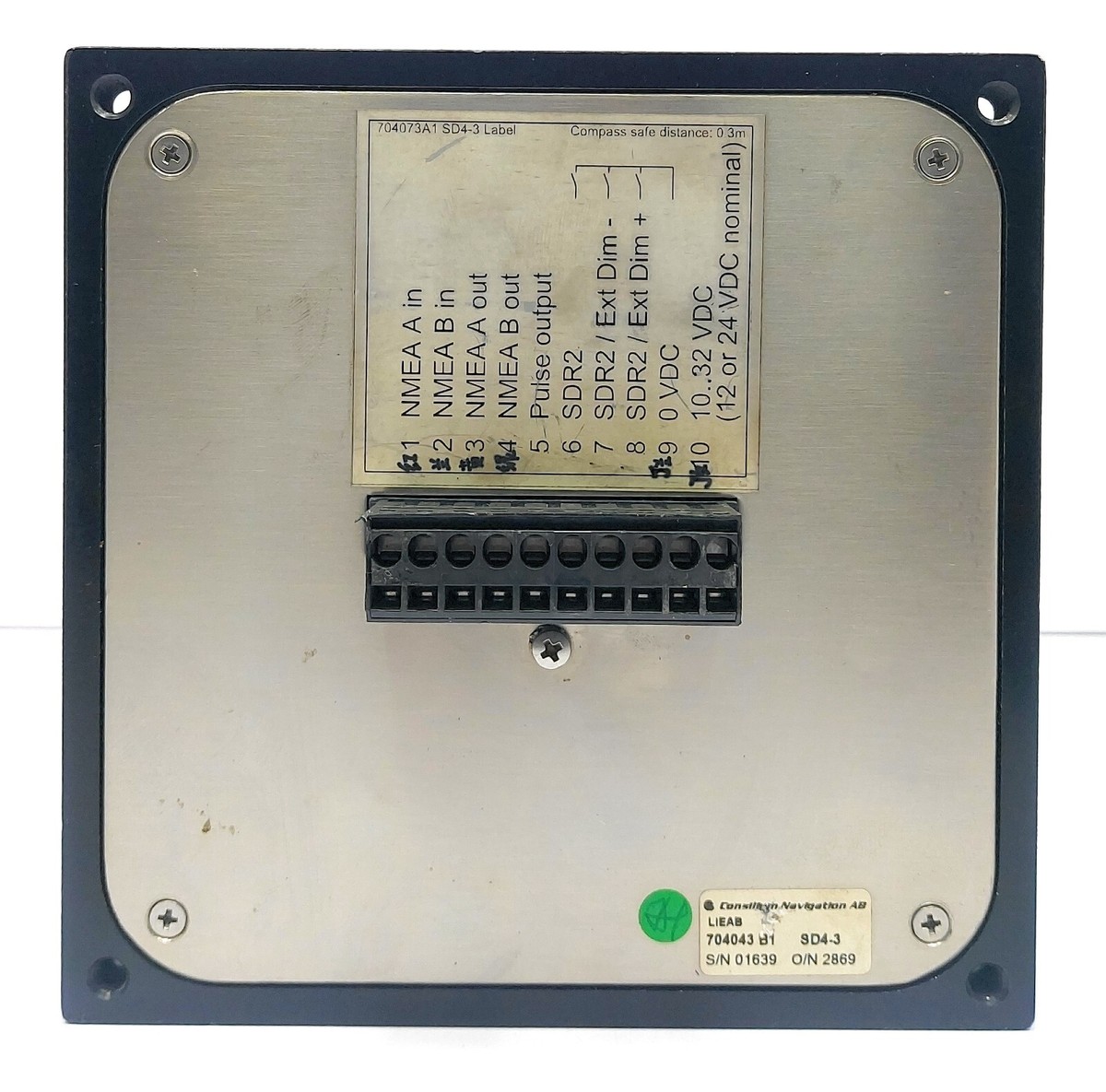 Consilium Navigation AB SAL SD4-3 WT-Speed Log Display Consilium Navigation AB SAL SD4-3 WT-Speed Log Display