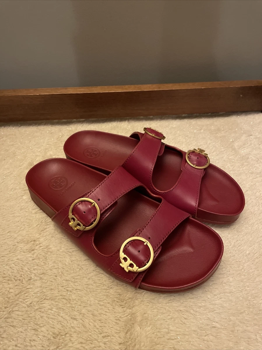 Tory burch hotsell burgundy sandals