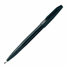 S520-A Pentel Sign Pen Stick Marker, Fine Point, Black Ink, Pack of 10