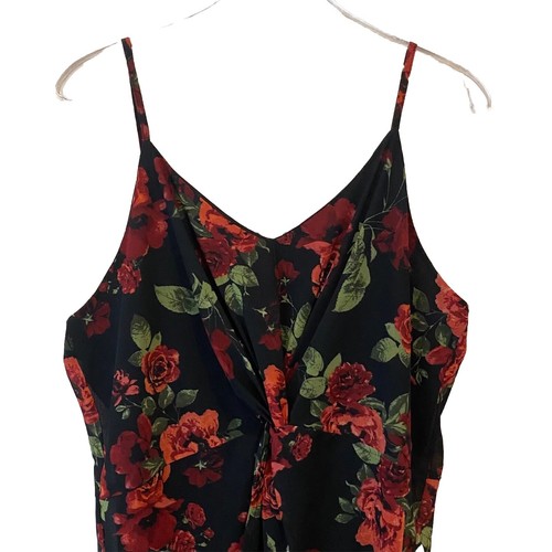 90s Y2K Mesh Babydoll Top Women XL Black Red Festival Goth Gypsy Sheer Hi Low - Picture 2 of 14