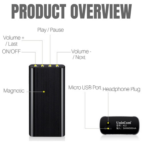 240 Hr Spy Mini Digital Voice Activated Recorder 16GB Audio Recording Device MP3 - Picture 2 of 13