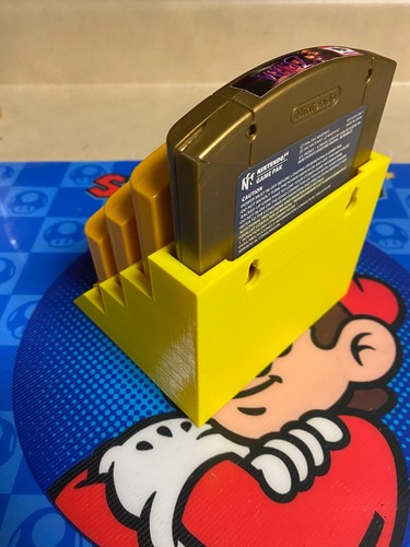 Nintendo 64 Game Display Stand, 3D Printed - 4 N64 Game Cartridges - Wall Mount! - Picture 34 of 37