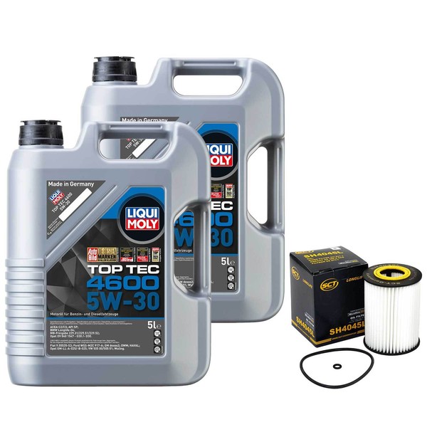 MotoröL Set Top Tec 4600 5W-30 10 Liter + ÖLfilter FüR Chrysler Jeep Mercedes-image