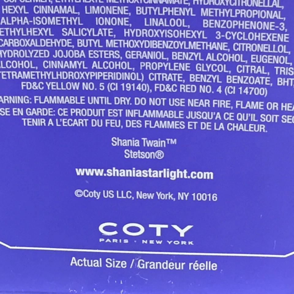 Shania Starlight by Stetson EDT Spray 3.4 oz NIB - Image 3 of 4