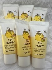 6 Pc - TONYMOLY I'm Honey Deep Moisture Rescue Mask 15ml Each - Mini Size