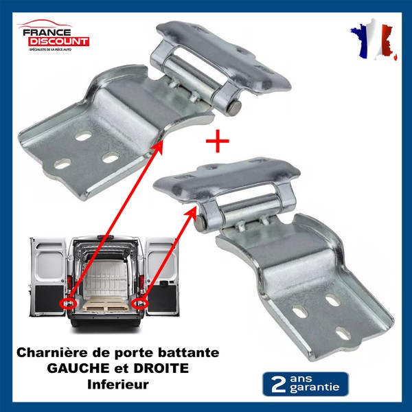2X TüRscharnier 180° FüR Jumper Boxer Ducato Aluminium 1617323580 1354551080-image