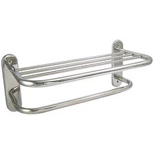 Franklin Brass 2784PC Polished Chrome 18" Towel Shelf with Bar