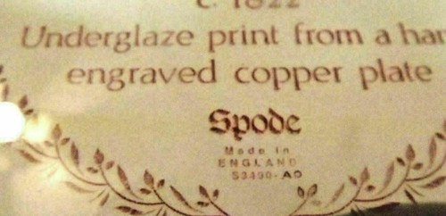 Piatto Vintage Spode Porcellana Collezione Archivio Transfer-ware Inghilterra - Foto 7 di 7