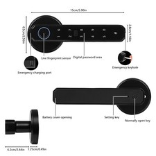 Fingerprint Smart Door Lock Biometric Door Lock With Handle Control New
