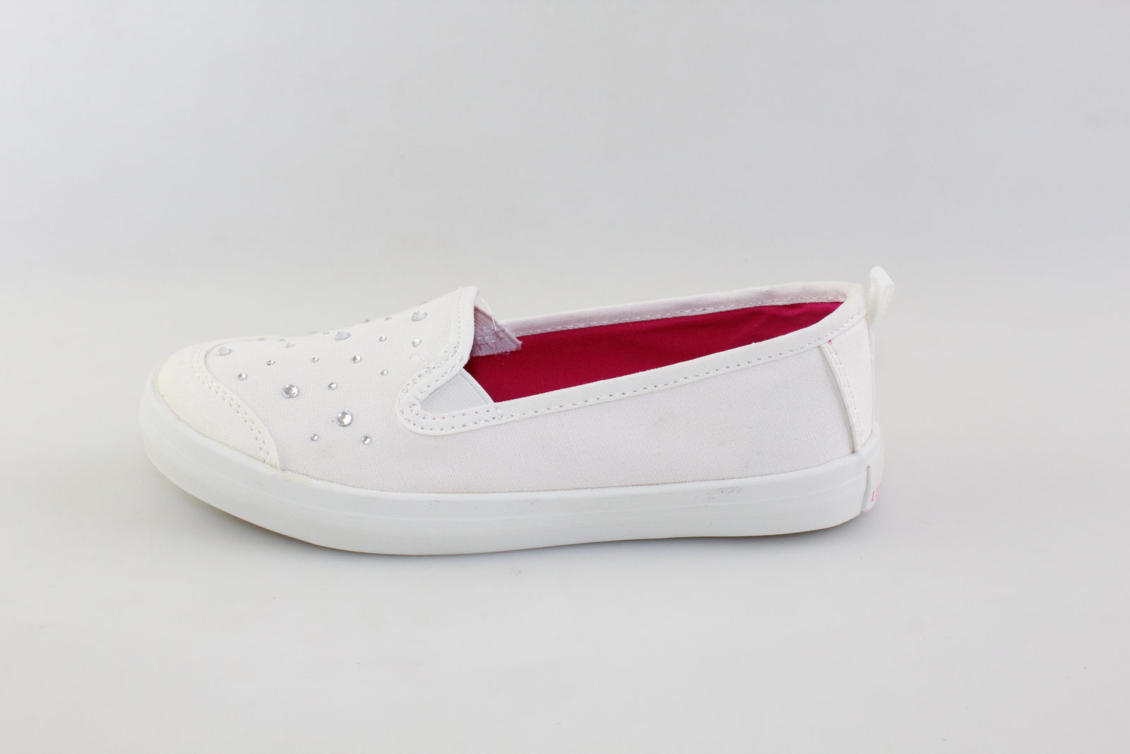 zapatos niña LUMBERJACK 33 EU bailarinas blanco lona strass DJ942