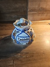 Zwiebeltopf Keramik geblümt