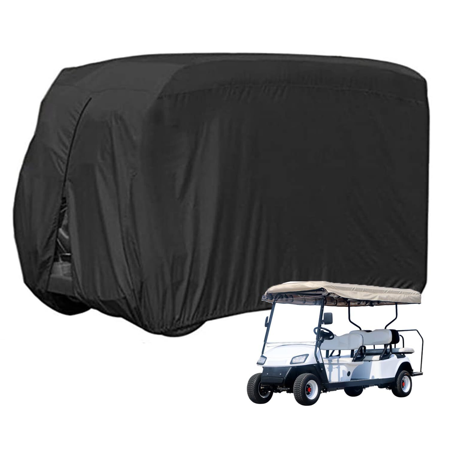 6 Passenger Golf Cart Covers,Waterproof Outdoor Golf Cart Cover for EZ GO Club