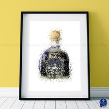 Jack Daniels / Patron Bottle Prints Splatter Art Poster Bar Decor, A5 A4 A3