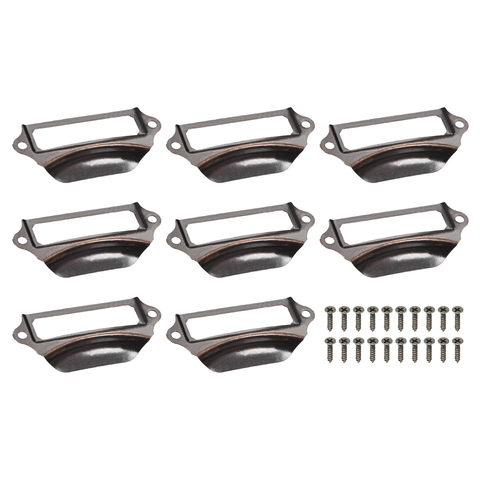 Label Frame Card Holder Pull (69x29mm) 8pcs, Iron Label Holder