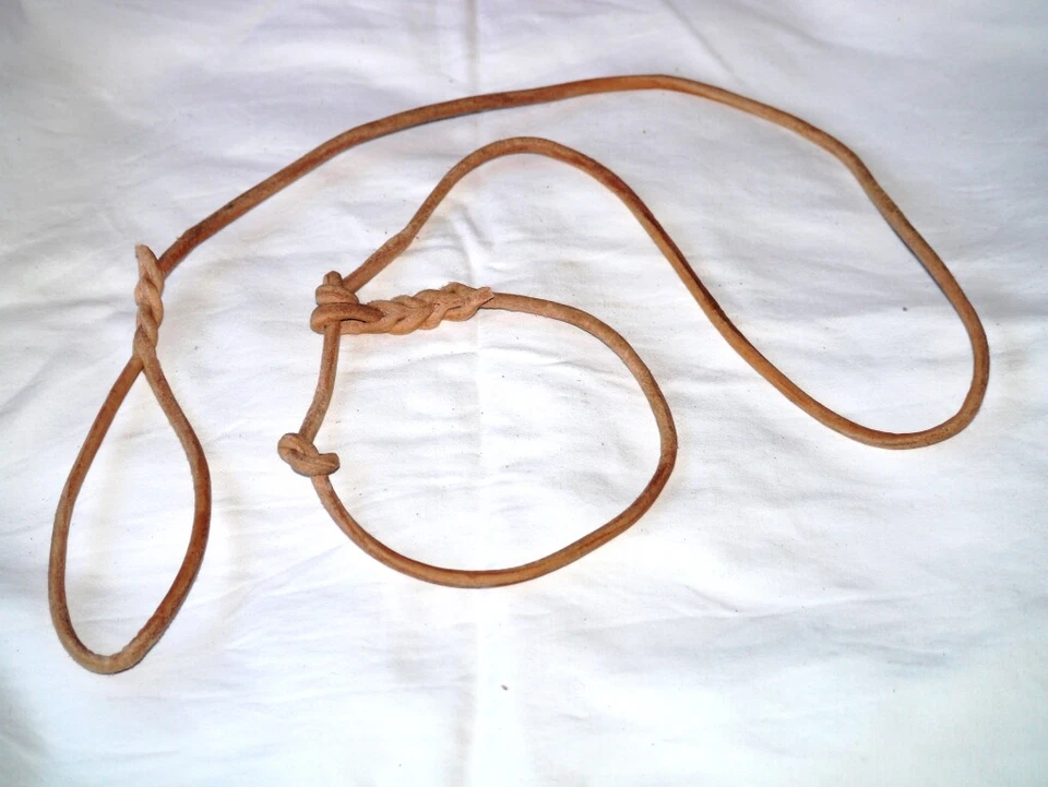 Rundlederleine Jagdleine Hundeleine Moxonleine Retrieverleine Lederleine Leine - Bild 2 von 2