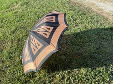 Women's Parasol Umbrella black and gold 34 inch metal handles