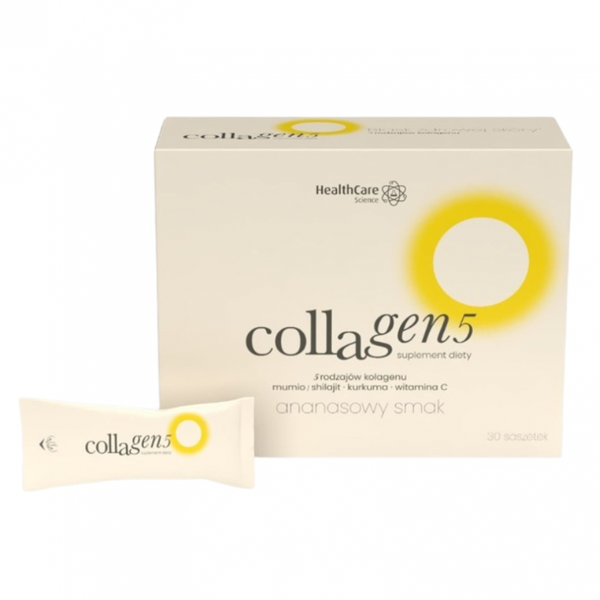 Healthcare Science Collagen 5 Bustine In Polvere Al Gusto Di Ananas, 30 Pezzi.-image