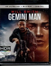 Gemini Man (4K Ultra HD + Blu-ray + Digital Code, 2019) (Will Smith) NEW, sealed