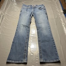 Ariat Work FR Mid Rise Boot Stitching Blue Jeans Women  s Size 29R 32x32 