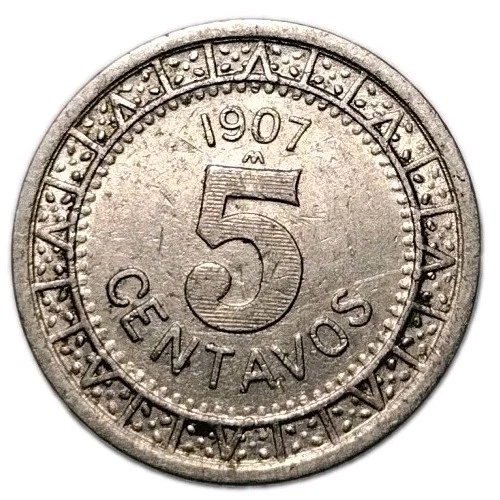 Mexico 1907 Cinco Centavos 245-245 - Image 3 of 4