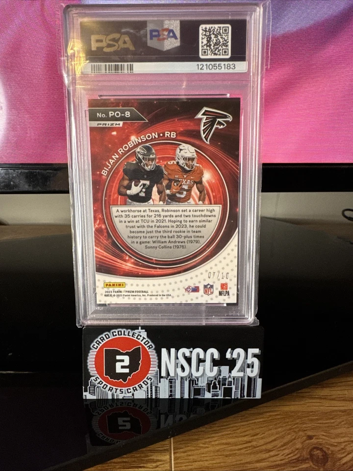 2023 Prism Football Bijan Robinson Portals Gold /10 Psa 10 Jersey Match!!!! RC - Image 2 of 3