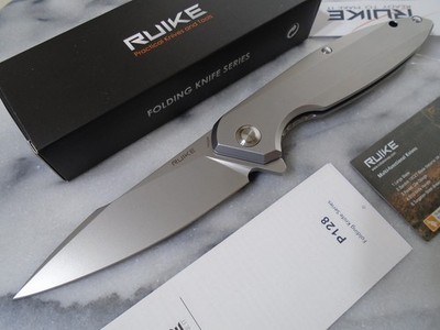 Ruike Ball Bearing Pivot Pocket Knife Framelock Folder 14C28N P128-SF 8.50'' Open