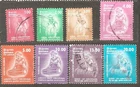 Sri Lanka: 8 used stamps of a set, Drummers, 2001, Mi#1309-18