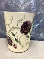 Jubilee Bordeaux / Chambord Rose Floral Amethyst Plastic Waste Basket 309