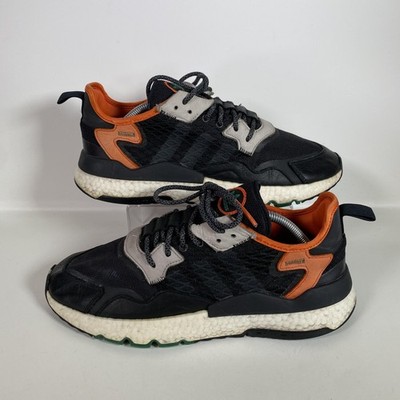 Adidas Nite Jogger Sneaker Schuhe Herren UK 10,5 schwarz orange Boost EE5549