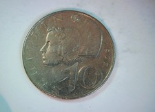 Austria 1977 10 Schilling Austria 10 Schilling (woman in headscarf / eagle) Coin
